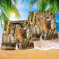 Jazz Improvisation Beach Shorts Pattern Detail For Everyday Outings And Comfortable Resort Style