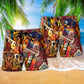 Jazz Melody Beach Shorts Pattern Detail For Coastal Leisure And Flexible Everyday Wear