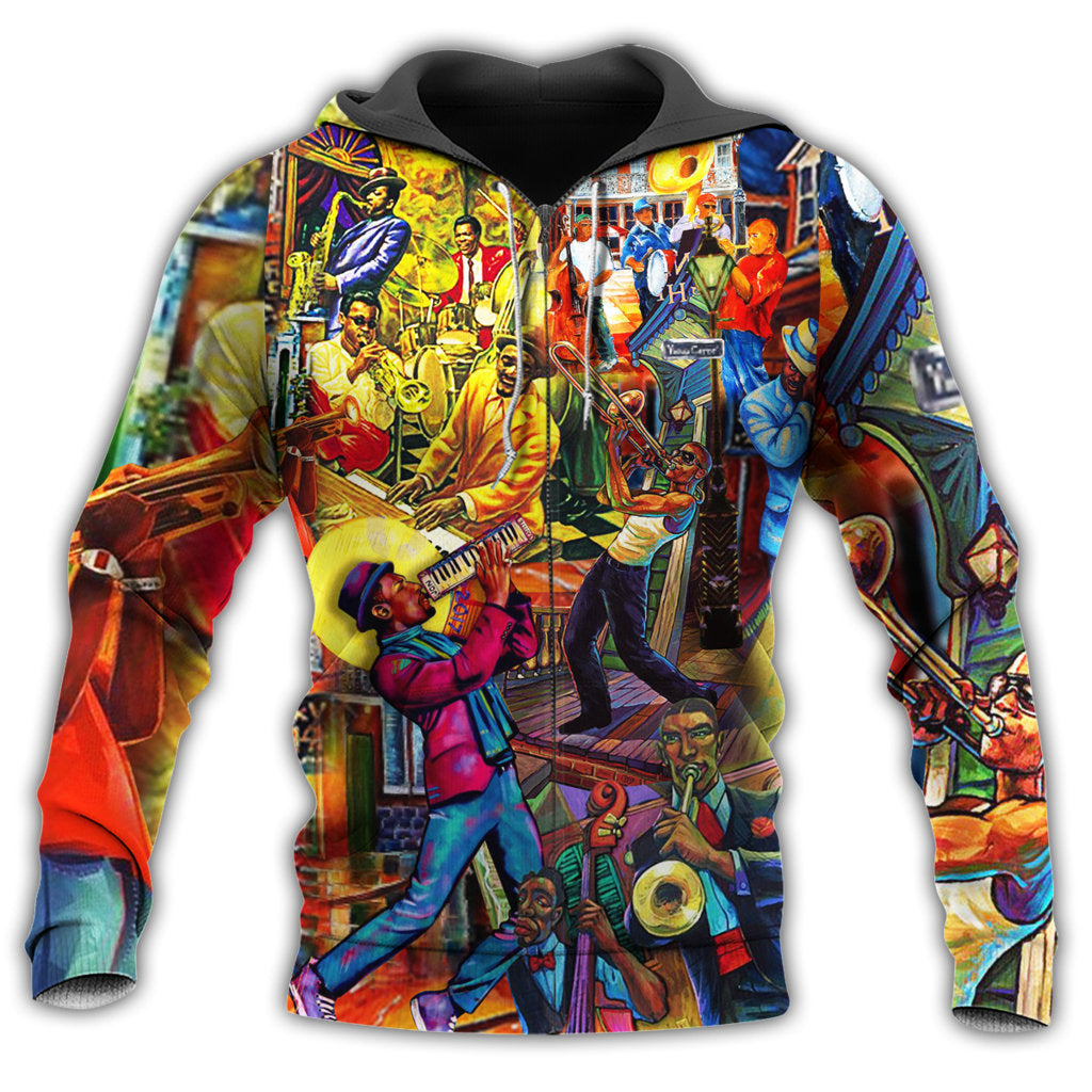 Colorful Jazz Music Hoodie For Concert Days Travel Adventures And Casual Layering