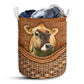 Cow Rattan Texture Laundry Basket For Bathroom Bedroom Storage
