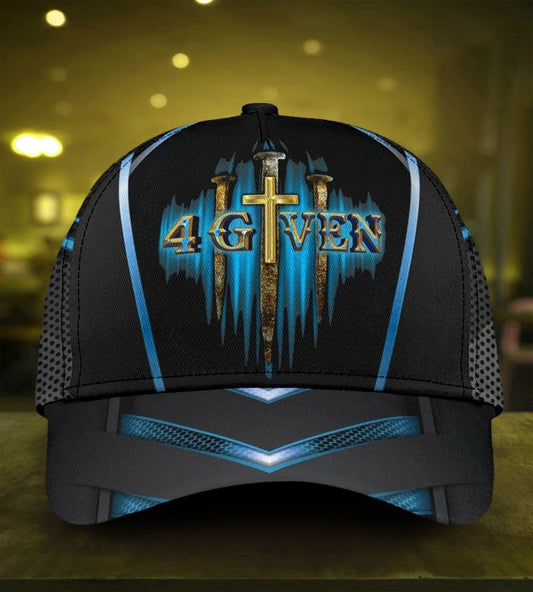 Faith Cross Nails Forgiven Classic Cap For Everyday Wear Vacations And Seasonal Activities