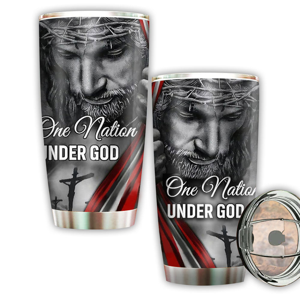 Jesus America One Nation Under God 20 Oz Tumbler For Coffee Travel And Daily Drinks