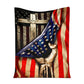 Jesus American Flag Christian Flannel Blanket For Cozy Bedroom Sofa Decor