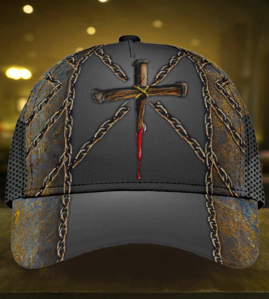 Faith Breaks Every Chain Cross Classic Cap For Beach Days Travel And Relaxed Everyday Outfits