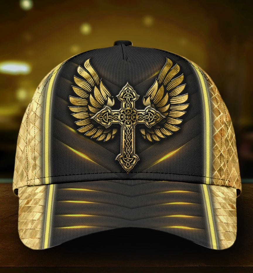 Faith Cross Angel Wings Classic Cap For Vacation Style Outdoor Activities And Daily Comfort