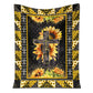 Jesus Cross On Sunflower Christian Flannel Blanket For Cozy Bedroom Sofa Decor