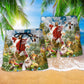 Easter Faith Jesus Risen Beach Shorts Pattern Detail For Warm Weather Comfort And Comfortable Daily Wear