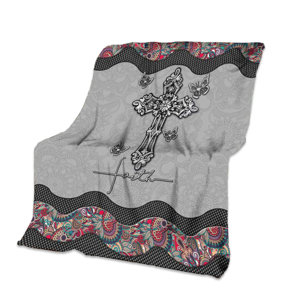 Jesus Faith In Your Life Flannel Blanket For Cozy Bedroom Sofa Decor