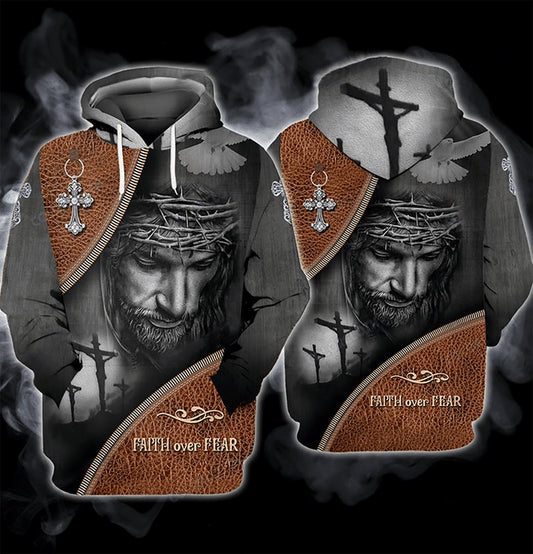 Christian Faith Fear Hoodie For Spiritual Gatherings Casual Outfits And Thoughtful Gifts