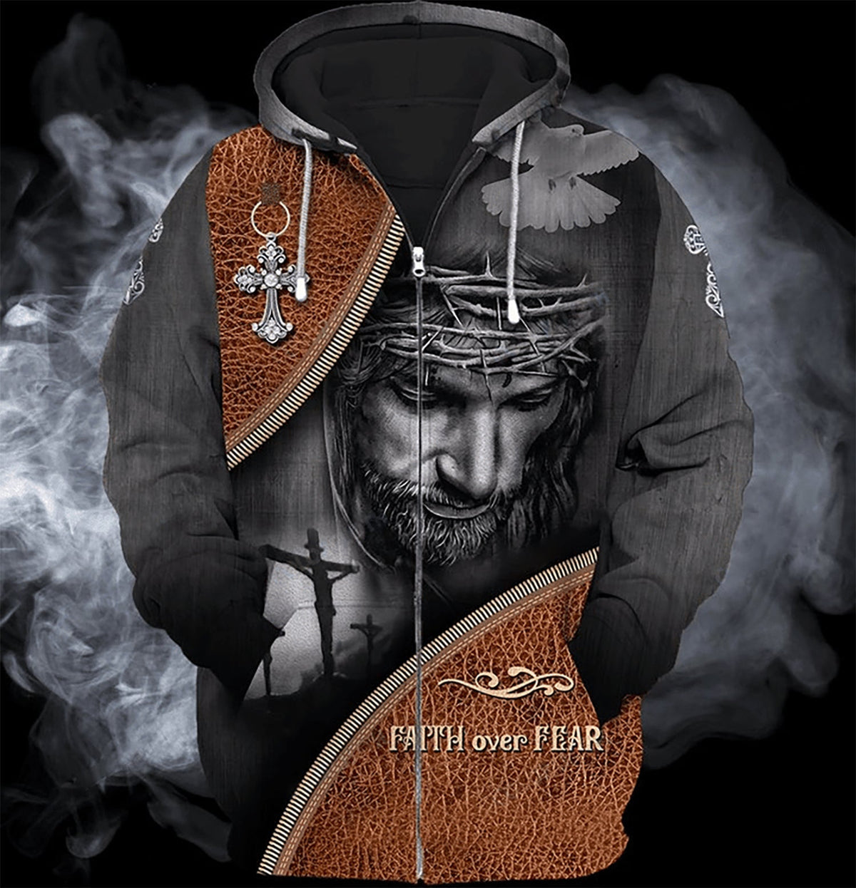 Christian Faith Fear Hoodie For Spiritual Gatherings Casual Outfits And Thoughtful Gifts