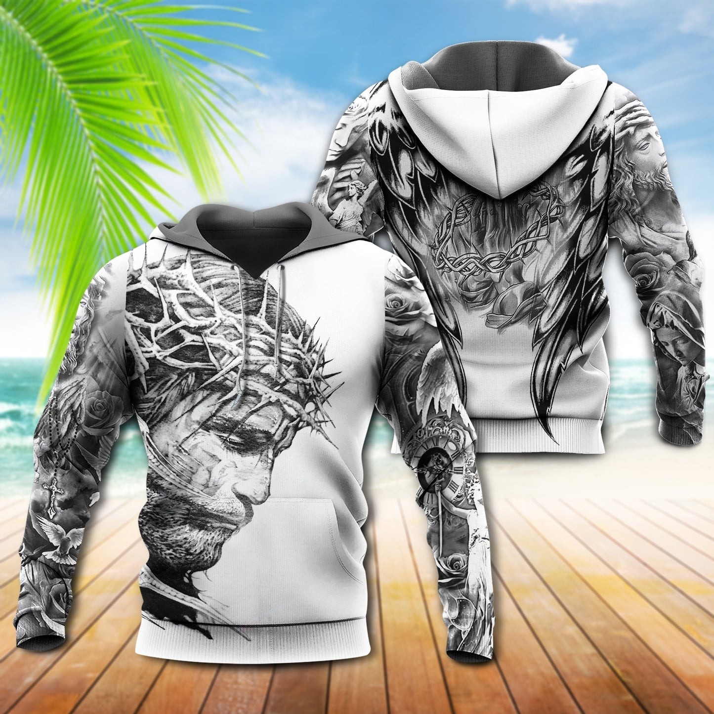 Spiritual Black White Soul Hoodie For Spiritual Events Daily Outfits And Comfortable Layering