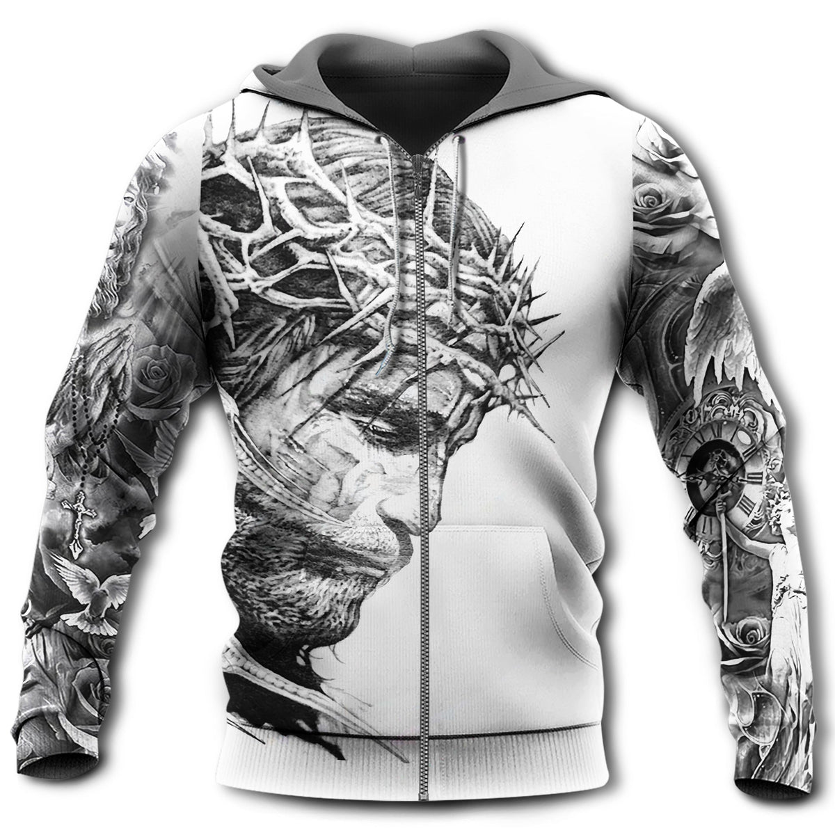 Spiritual Black White Soul Hoodie For Spiritual Events Daily Outfits And Comfortable Layering