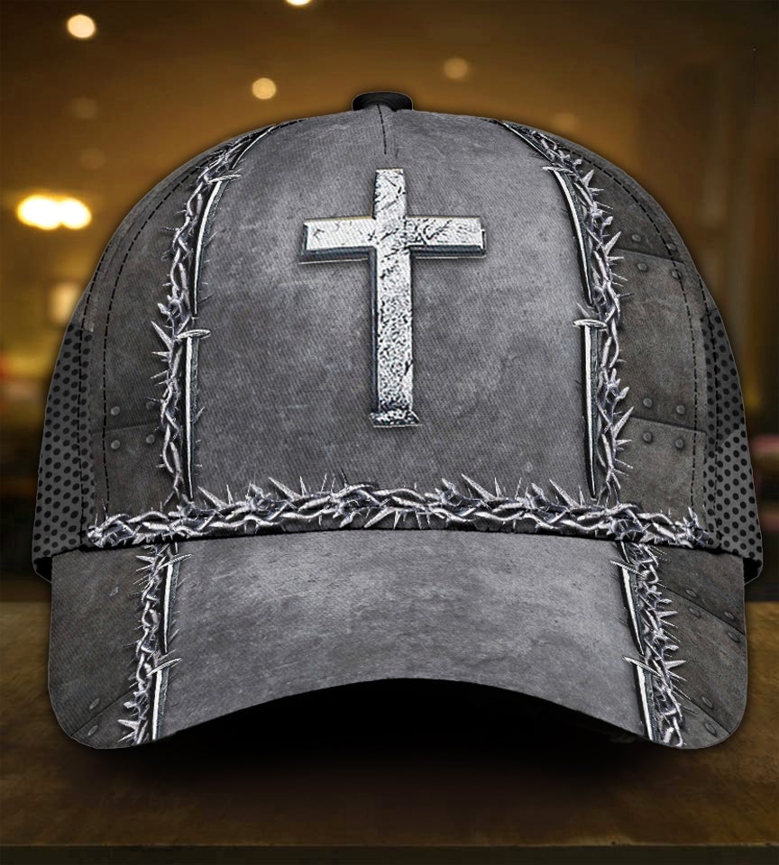 Faith Savior Silver Metal Classic Cap For Coastal Trips Outdoor Activities And Gift Giving