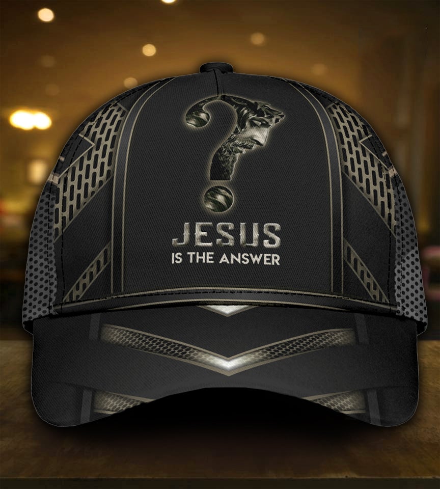 Jesus Is The Answer Faith Message Classic Cap For Casual Styling Holiday Travel And Weekend Adventures