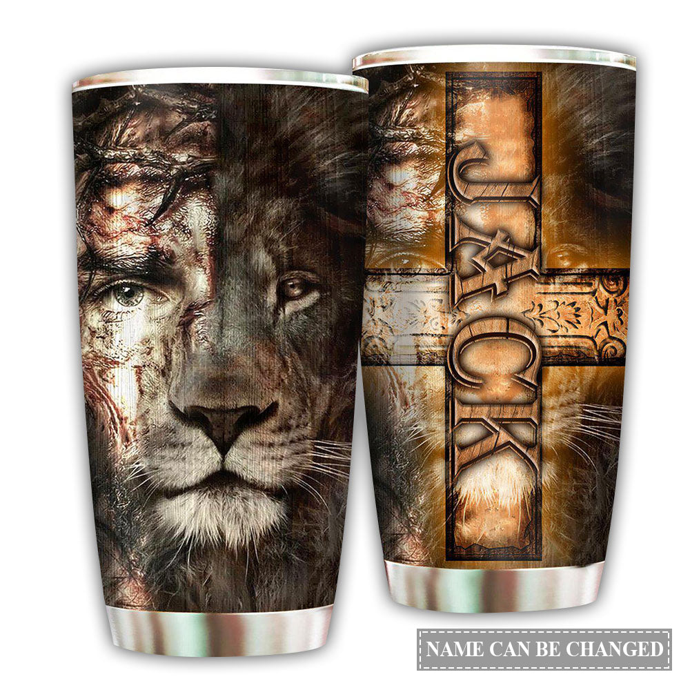 Jesus Lion Love God With Personalized 20 Oz Tumbler For Coffee Travel And Daily Drinks