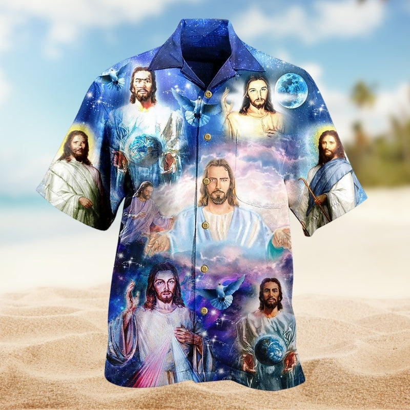 Faith Earth Hawaiian Shirt For Coastal Travel, Casual Events, And Comfortable Summer Wear