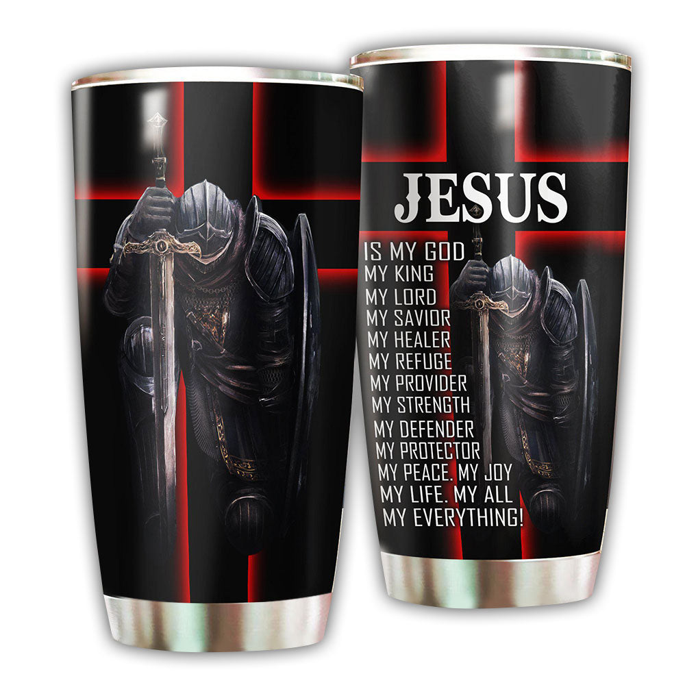 Jesus Is My God My King My Lord 20 Oz Tumbler For Coffee Travel And Daily Drinks