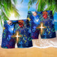 Jesus Put God First And Youll Be Last Hawaiian Beach Shorts For Faith Inspired Vacation Wear