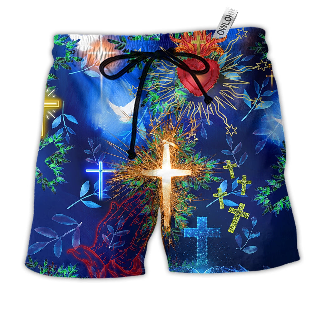 Jesus Put God First And Youll Be Last Hawaiian Beach Shorts For Spiritual Beach Days