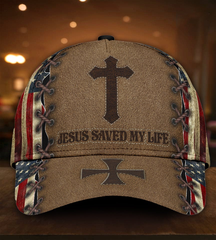 Faith Saved My Life American Flag Classic Cap For Comfortable Casual Wear Holidays And Outdoor Trips