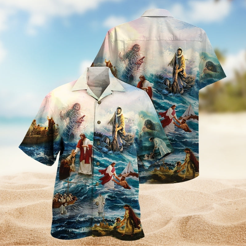 Faith Saved Hawaiian Shirt For Summer Vacation, Beach Travel, And Casual Wear