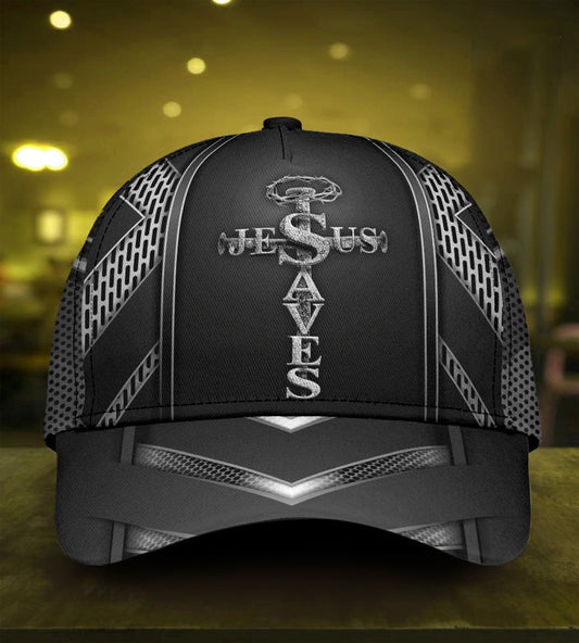 Jesus Saves Cross Black Faith Classic Cap For Festivals Vacations Outdoor Fun And Daily Comfort