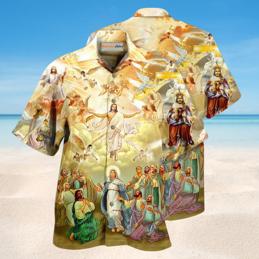 Jesus True King Of The Universe Hawaiian Shirt For Summer Vacation Beach Travel And Relaxed Casual Wear