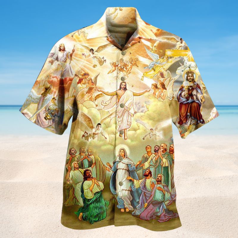 Jesus True King Of The Universe Hawaiian Shirt For Summer Vacation Beach Travel And Relaxed Casual Wear