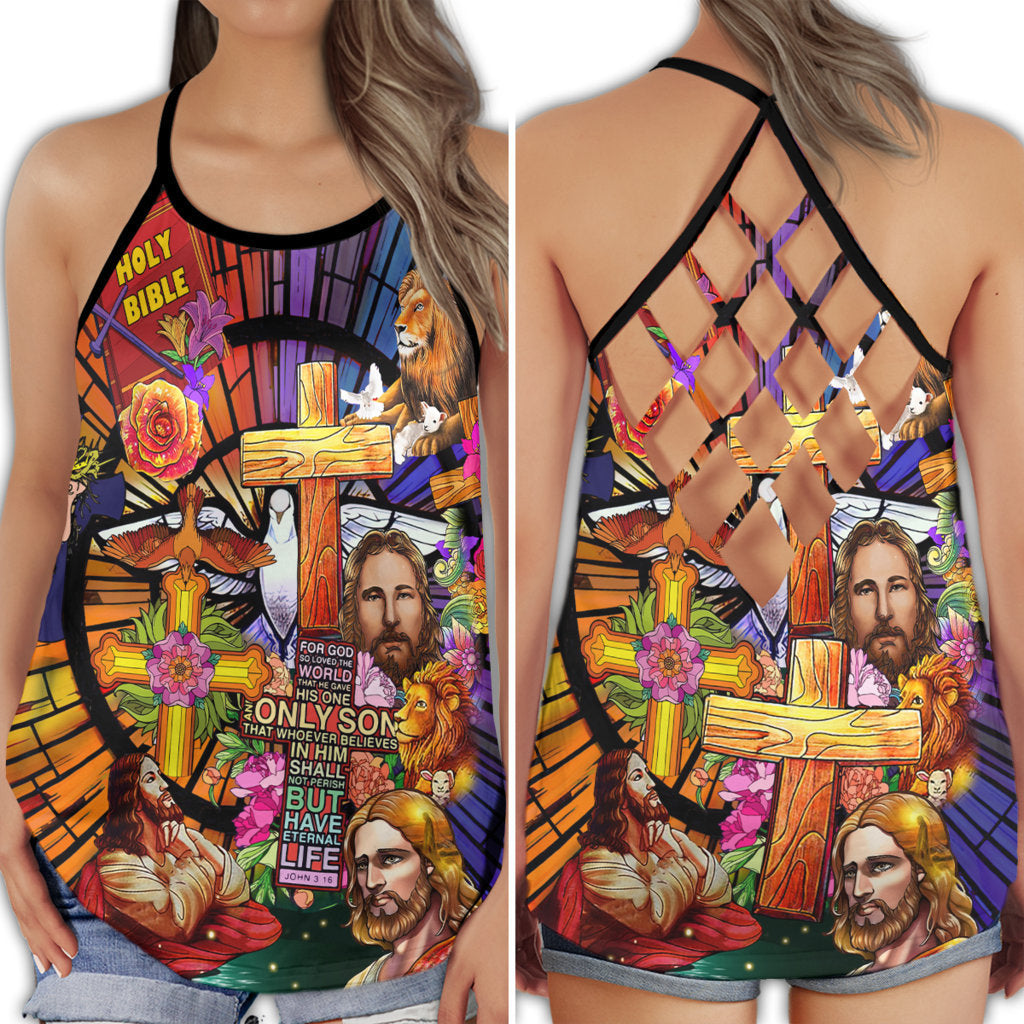 Faith Save My Life Cross Hollow Tank Top For Yoga Workouts And Casual Wear