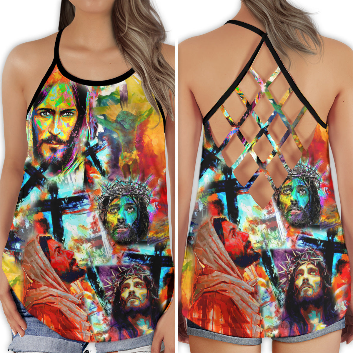 Faith Save Life Soul Hollow Tank Top For Yoga Workouts And Casual Wear