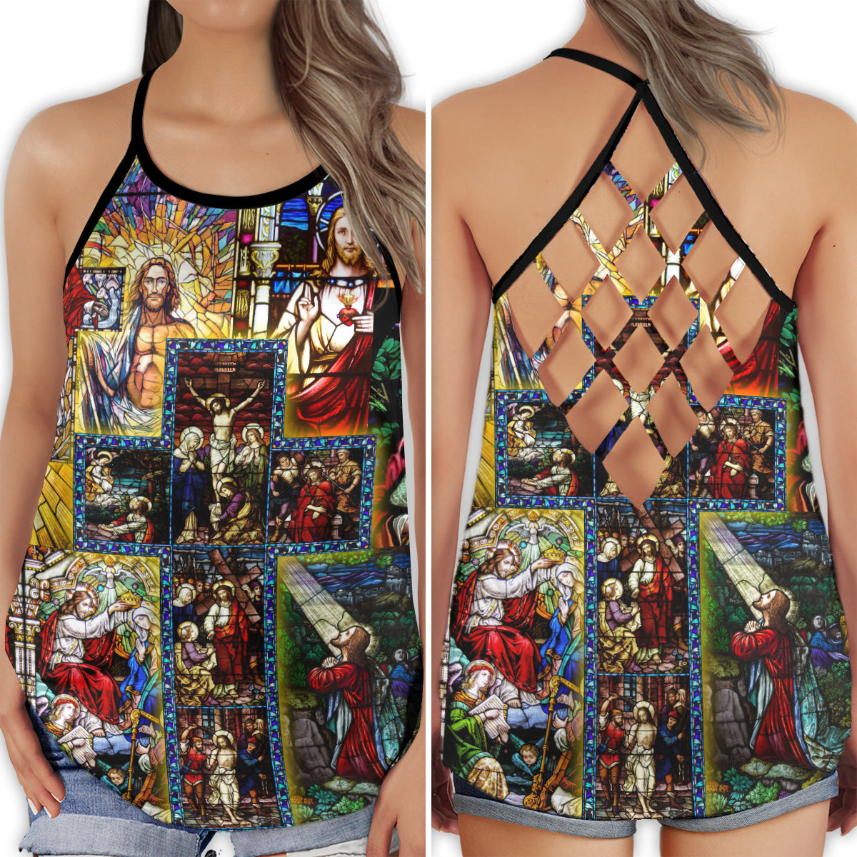 Faith Therapy Soul Hollow Tank Top For Yoga Workouts And Casual Wear