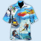 Skiing Jet Ski Hawaiian Shirt Design Detail For Sunny Adventures And Casual Wear