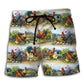 Chicken Family Countryside Farm Beach Shorts For Outdoor Adventures And Thoughtful Seasonal Gifts