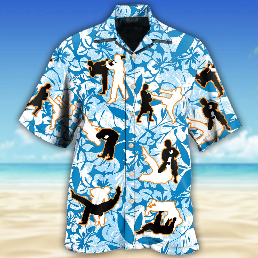 Jiu Jitsu Strength Martial Arts Hawaiian Shirt For Summer Vacation, Beach Travel, And Casual Wear