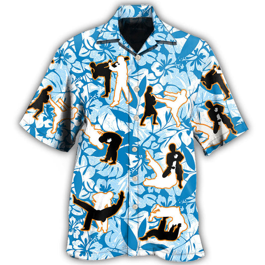 Jiu Jitsu Strength Martial Arts Hawaiian Shirt For Summer Vacation, Beach Travel, And Casual Wear