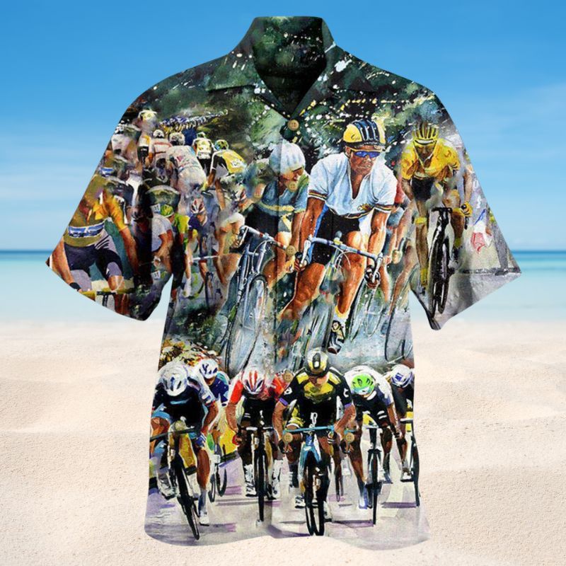 Cycling Just Enjoy The Ride Road Bicycle Hawaiian Shirt For Resort Travel Scenic Drives And Casual Summer Wear