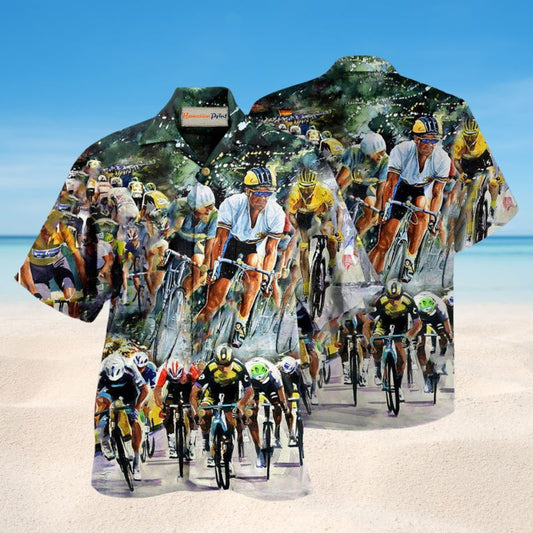 Cycling Just Enjoy The Ride Road Bicycle Hawaiian Shirt For Resort Travel Scenic Drives And Casual Summer Wear