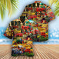 Tractor Promise Hawaiian Shirt Artwork Detail For Resort Trips And Outdoor Activities