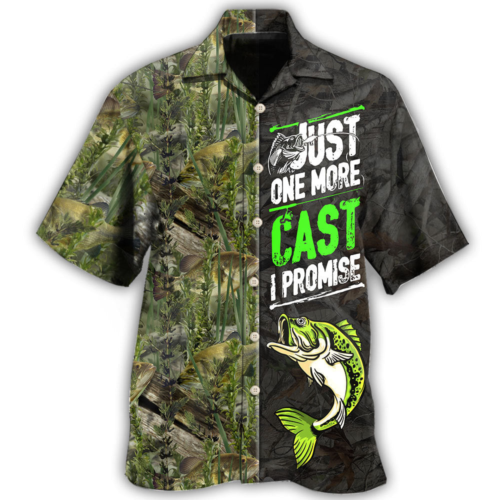 Classic Fishing Cast Promise Hawaiian Shirt For Coastal Travel, Casual Events, And Comfortable Summer Wear