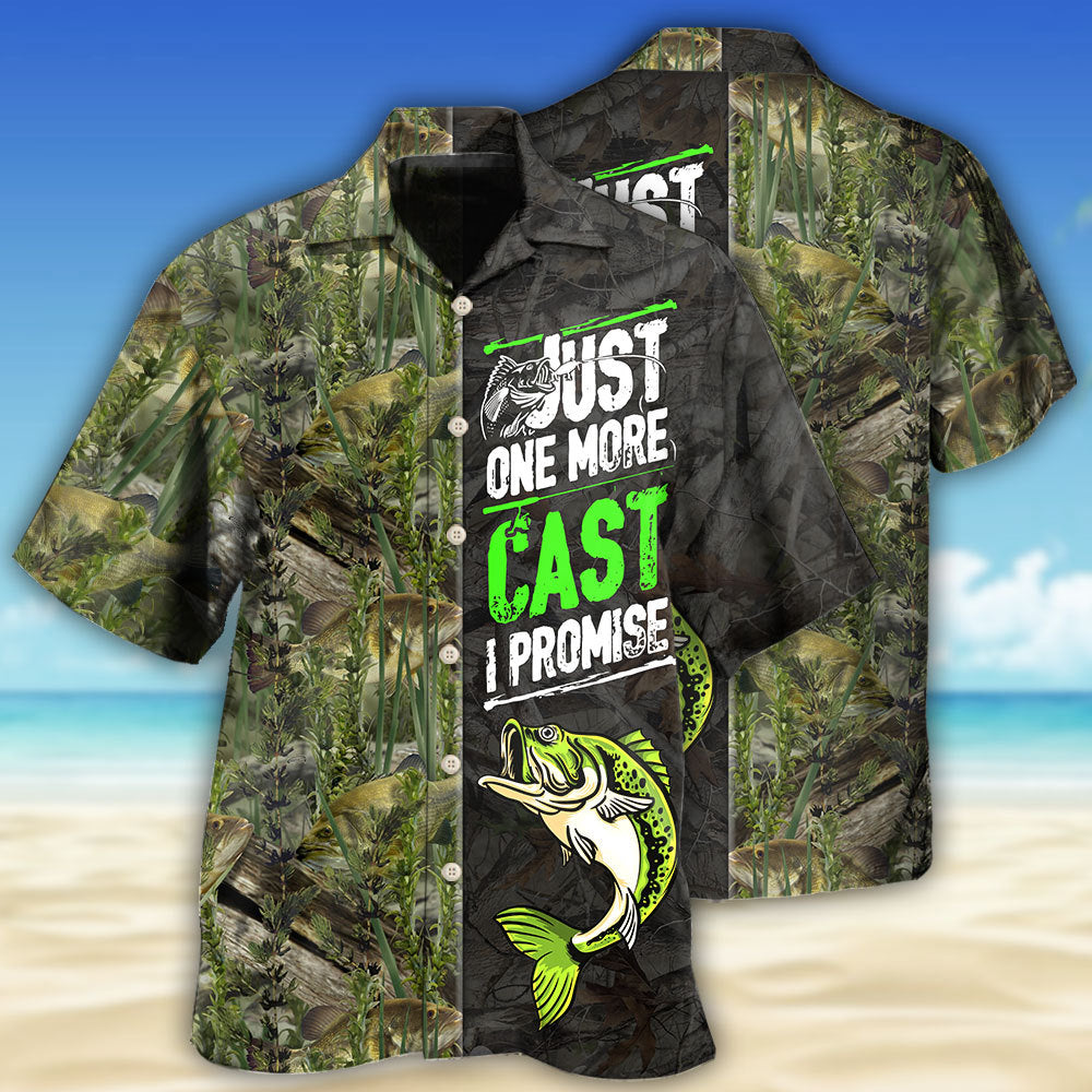 Classic Fishing Cast Promise Hawaiian Shirt For Coastal Travel, Casual Events, And Comfortable Summer Wear