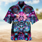 Kaleidoscope Glass Colorful Laser Hawaiian Shirt For Summer Vacation Beach Travel And Relaxed Casual Wear