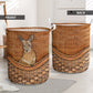 Kangaroo Rattan Texture Laundry Basket For Room Home Organizer