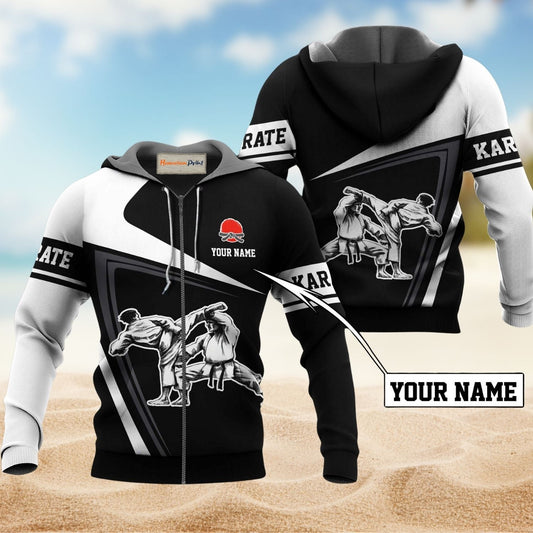 Black White Karate Hoodie For Weekend Trips Relaxed Outfits And Thoughtful Gifting