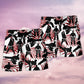 Karate Tropical Beach Shorts Artwork Detail For Casual Warm Weather Outfits