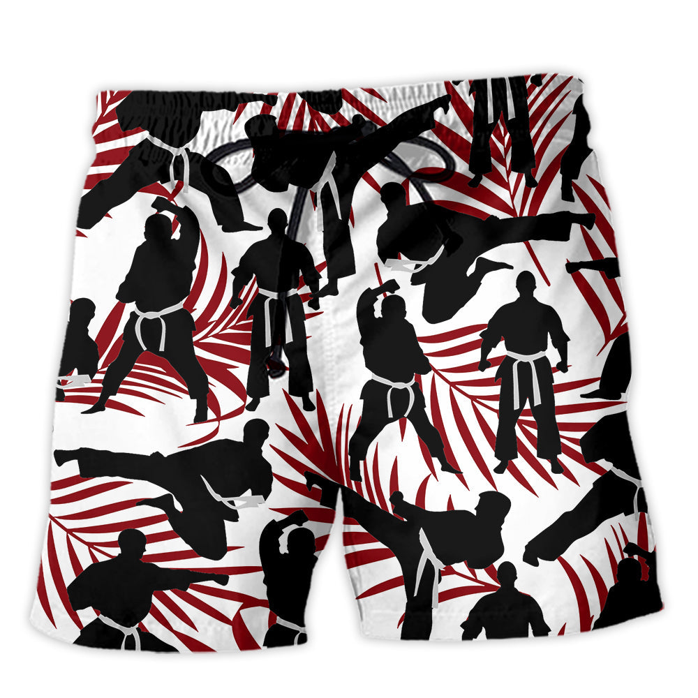Tropical Karate Beach Shorts For Casual Day Trips And Laid Back Styling