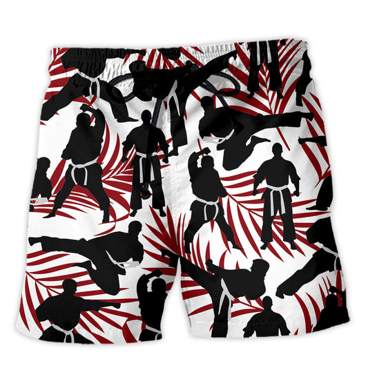 Tropical Karate Beach Shorts For Casual Day Trips And Laid Back Styling