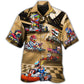 Kart Racing Pattern Hawaiian Shirt For Tropical Holidays, Outdoor Gatherings, And Everyday Comfort