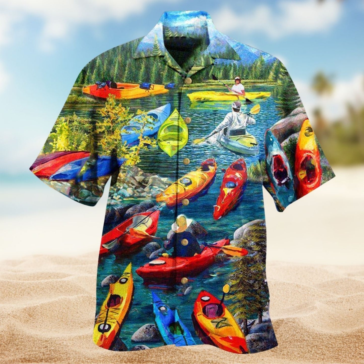 Kayaking Adventure Hawaiian Shirt For Vacation Adventures Beach Events And Relaxed Warm Weather Style
