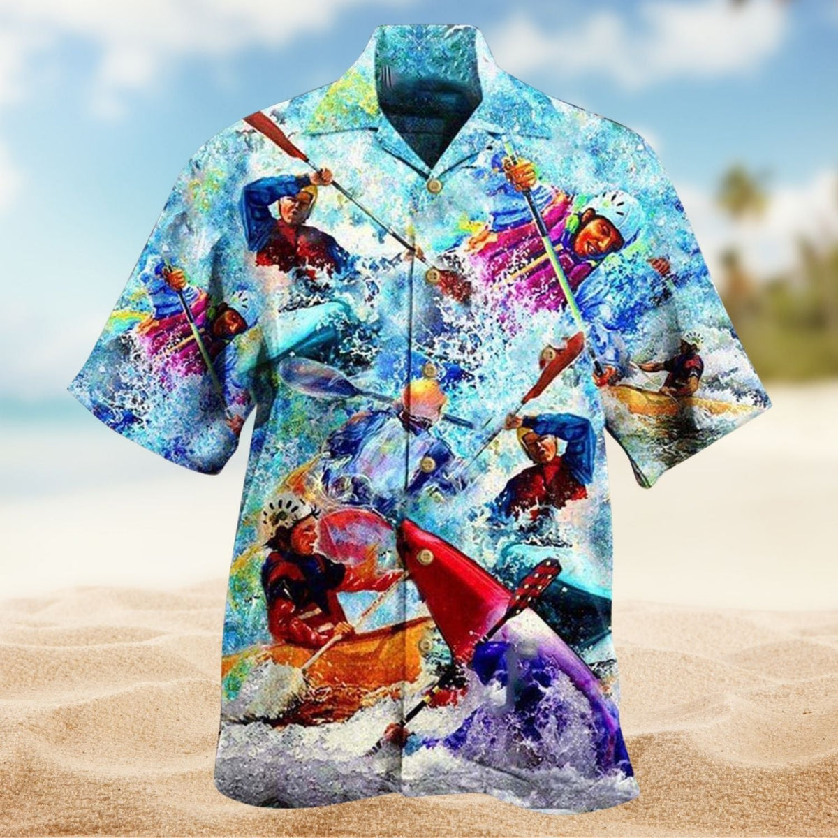 Kayaking Happiness Hawaiian Shirt For Vacation Adventures Beach Events And Relaxed Warm Weather Style