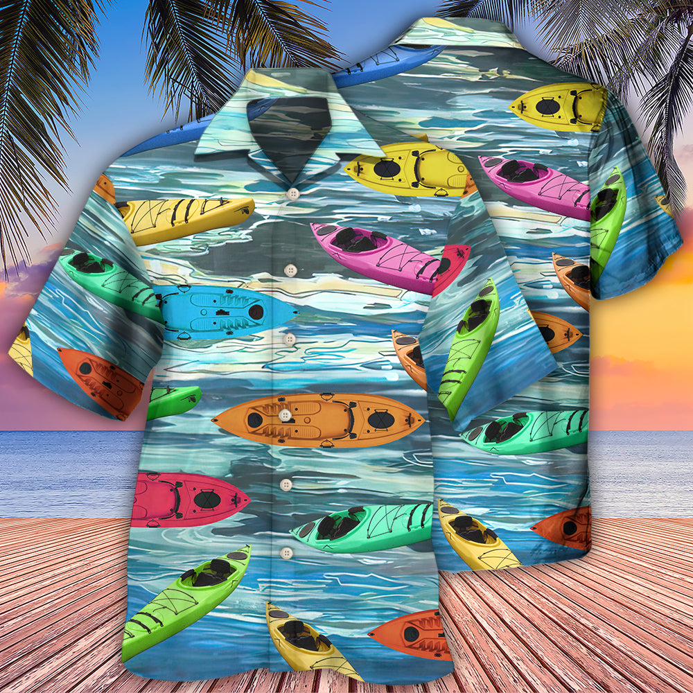 Kayaking Hawaiian Shirt For Coastal Adventures And Warm Weather Wear